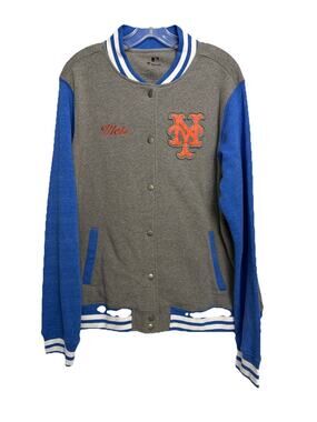 New York Mets Fanatics Full-Button Jacket XL Baseball Sports Color Blocking